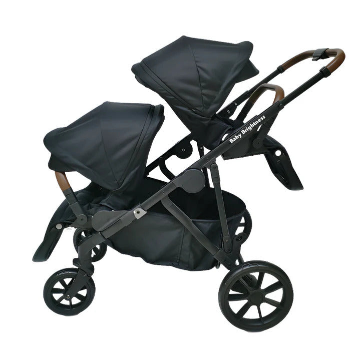 Luxe Duo Stroller – Premium Double Pram for Twins & Siblings Baby Brightness