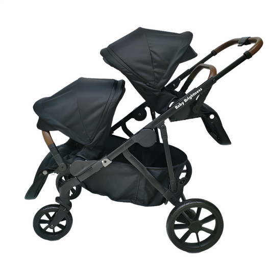 Baby Brightness Luxe twin stroller Black