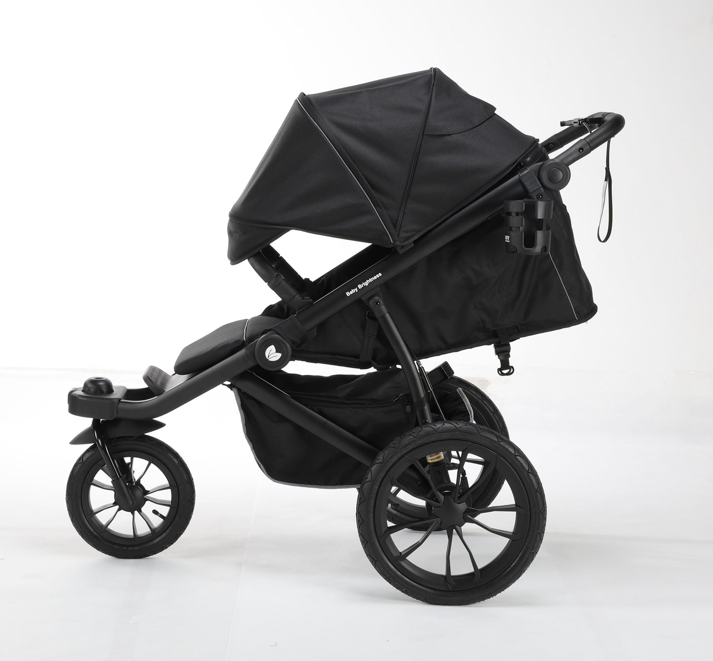 Pre-order Hill All Terrain Jogging Baby Stroller with Carrycot and Reclining Car Seat (Black）