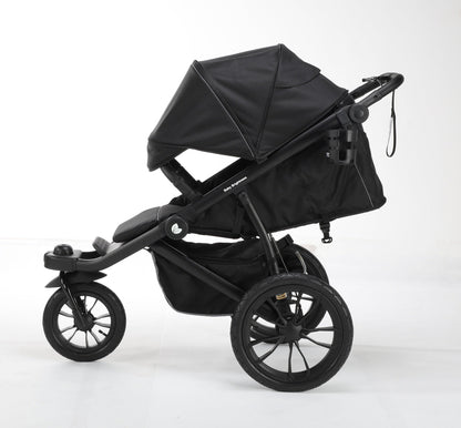 Hill All Terrain Jogging Baby Stroller with Car Seat (Black） - image 15