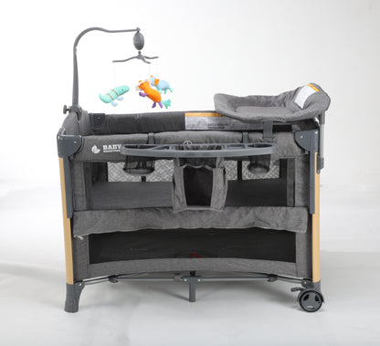 Baby Brightness 4 in 1  Baby Portacot Grey