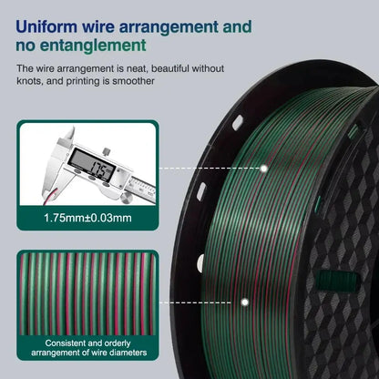 Dual-Colour PLA 3D Printer Filament 1.75mm (200g)
