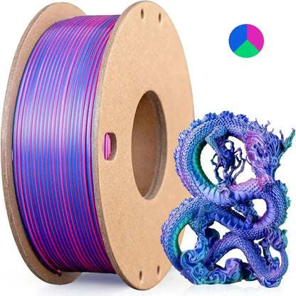 Dual/Tri-Colour Silk PLA 3D Printer Filament 1.75mm (250g)