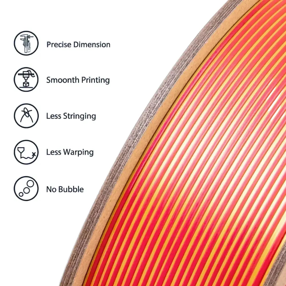 Dual/Tri-Colour Silk PLA 3D Printer Filament 1.75mm (250g)