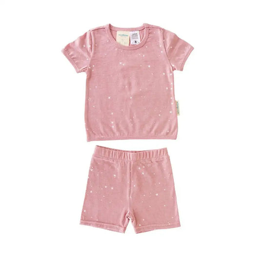 Woolbabe Merino/Organic Cotton Summer Pyjamas DUSK STARS - Babyonline