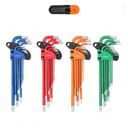 37Pc Hex & Torx Key Set Extra Long Allen Wrench Ball End Tamper Proof Metric/SAE
