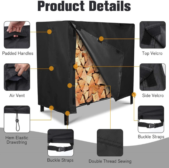 244x61x107cm Firewood Rack Cover