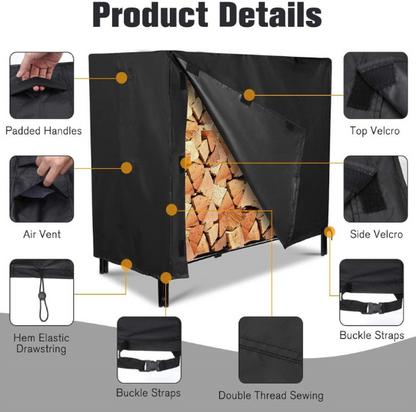 244x61x107cm Firewood Rack Cover
