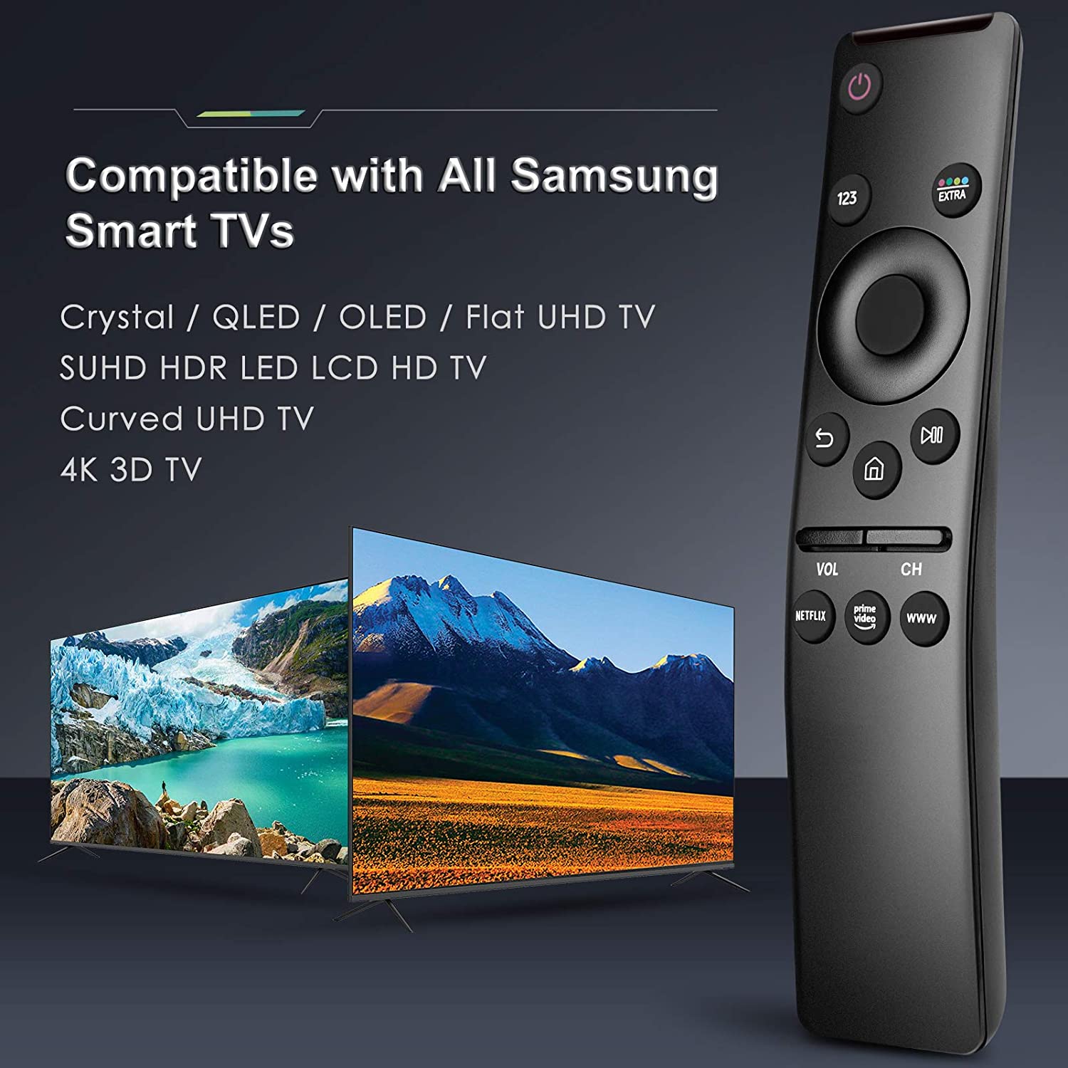 Universal Remote Control for All Samsung TV LED QLED UHD SUHD HDR LCD HDTV 4K - salelink.co.nz
