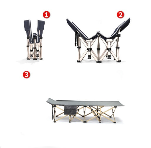 Folding Camping Stretcher Bed 190x71x36cm