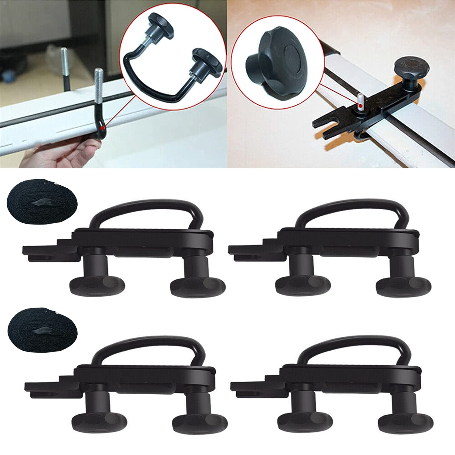 4PCS Universal Roof Box Car Van Mounting Fitting Kit Roof Box U Bolts - salelink.co.nz