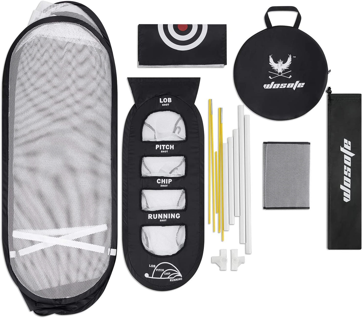 Golf Practice Hitting Net 2 Target and Ball Swing Training