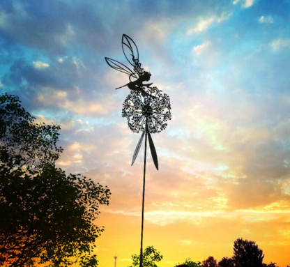 Garden Stakes Fairy Dandelion Sculpture Statue