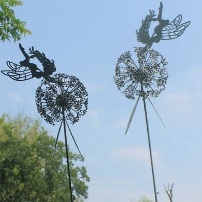 Dancing Fairy Metal Statue Garden Decoration Outdoor Pathway Decorative