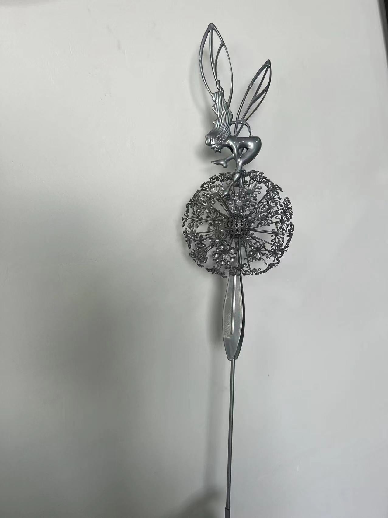 Garden Stakes Fairy Dandelion Sculpture Statue