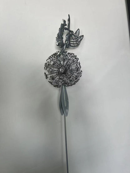 Dancing Fairy Metal Statue Garden Decoration Outdoor Pathway Decorative