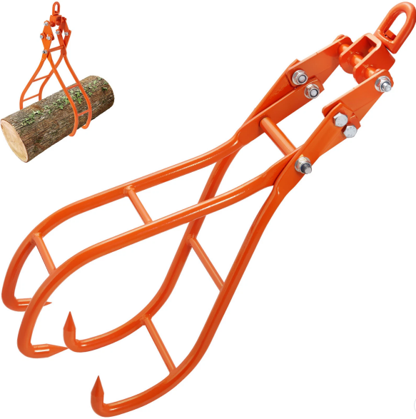 28-Inch Timber Claw Hook with 4 Claws, Log Grapple, 1000kg Capacity