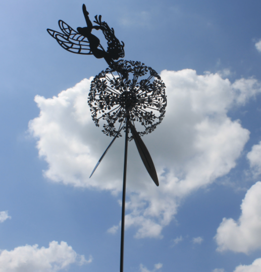 Dancing Fairy Metal Statue Garden Decoration Outdoor Pathway Decorative