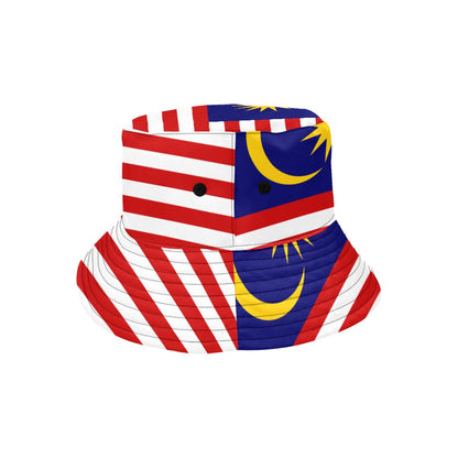 Stylish Men's Malaysia Flag Print Bucket Hat - Comfortable Chino Cotton Twill