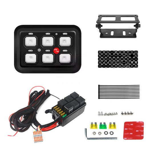 6 Gang Rocker Switch Panel