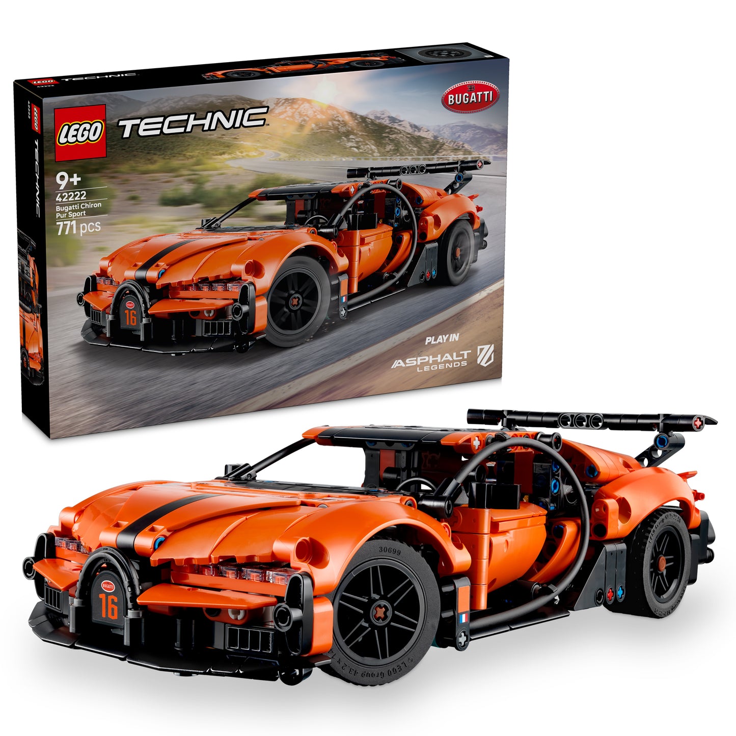 LEGO Technic: Bugatti Chiron Pur Sport Hypercar (42222)