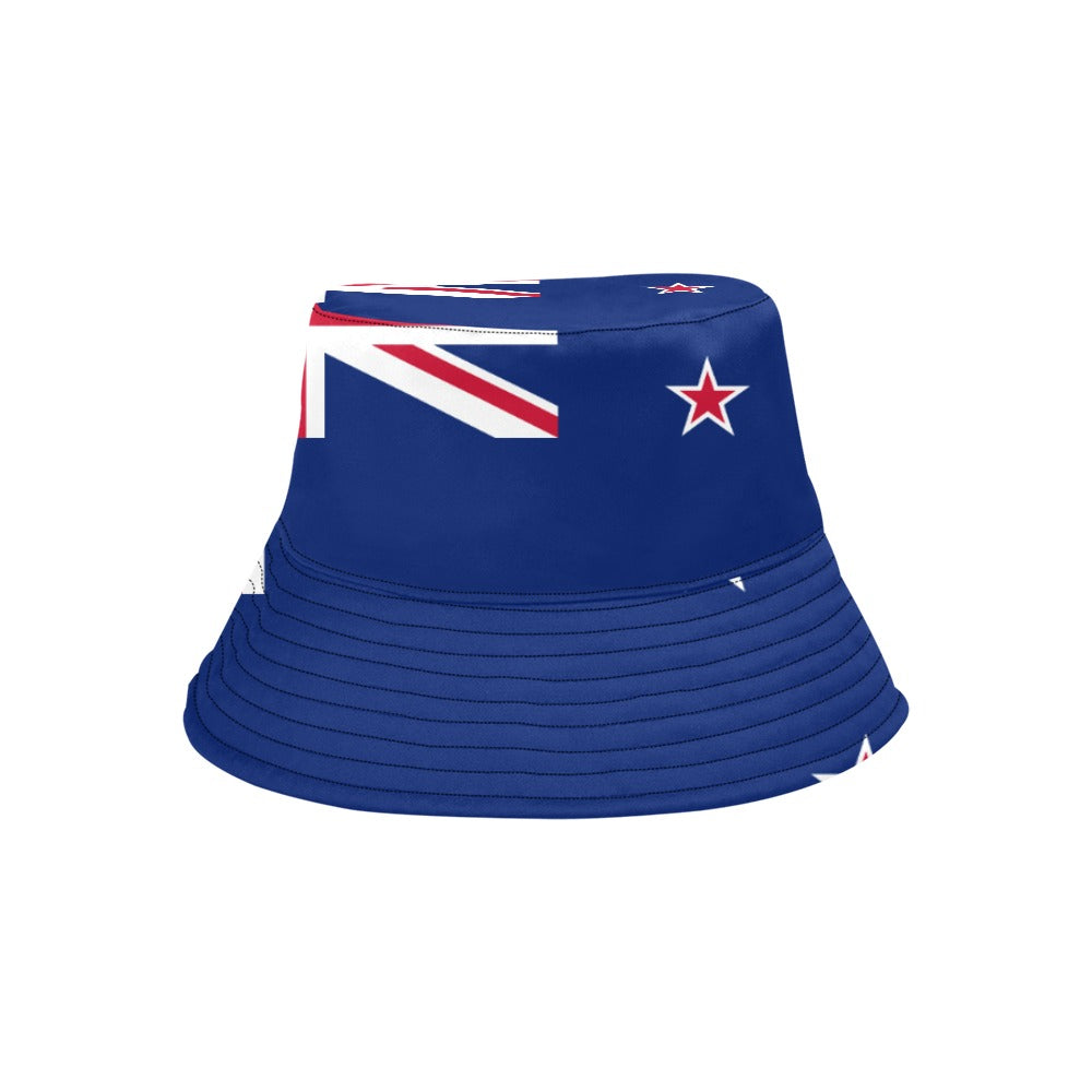 New Zealand Print Men's Bucket Hat - Stylish Chino Cotton Twill for Outdoor Adventures