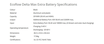 EcoFlow Delta Max Extra Battery