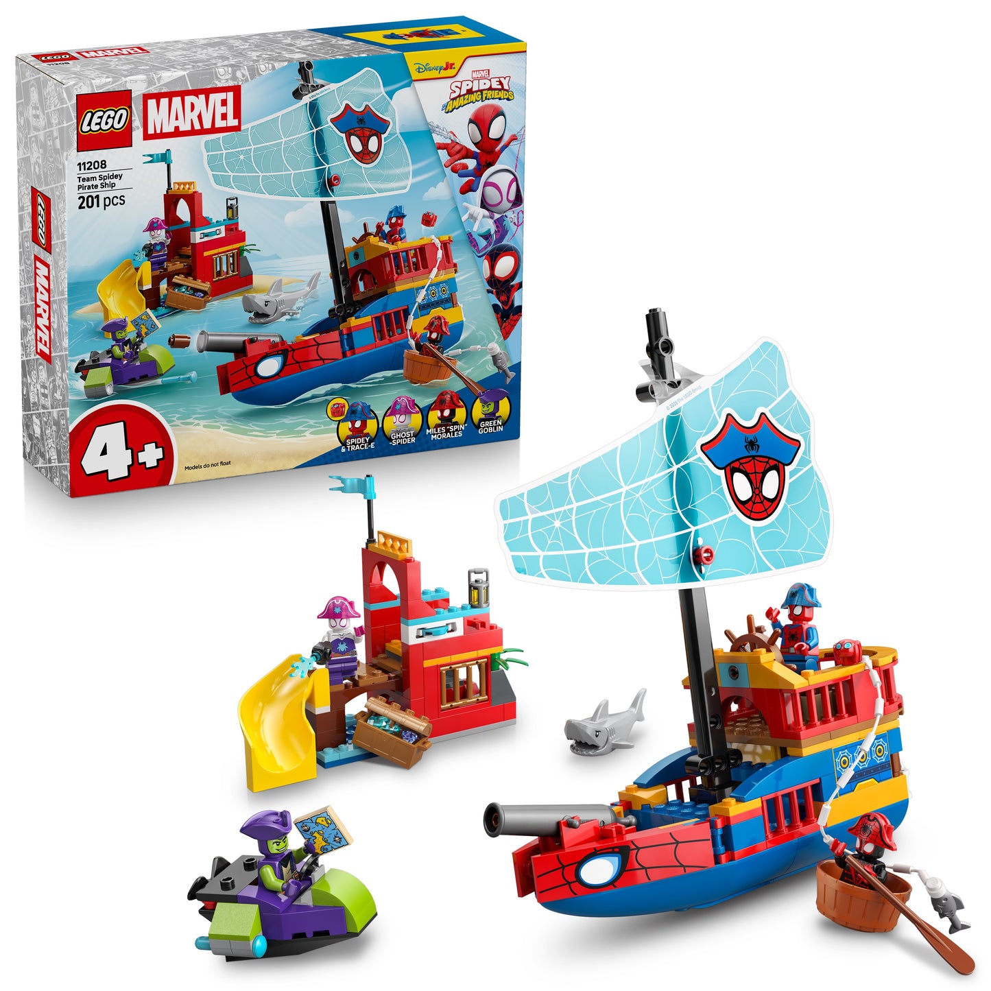 LEGO Marvel: Spidey And His Amazing Friends Team Spidey Pirate Ship (11208)