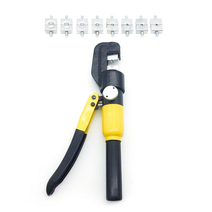Hydraulic Crimping Tool 8 Ton Wire Force Terminal Crimper Cable 9 Dies 4-70mm