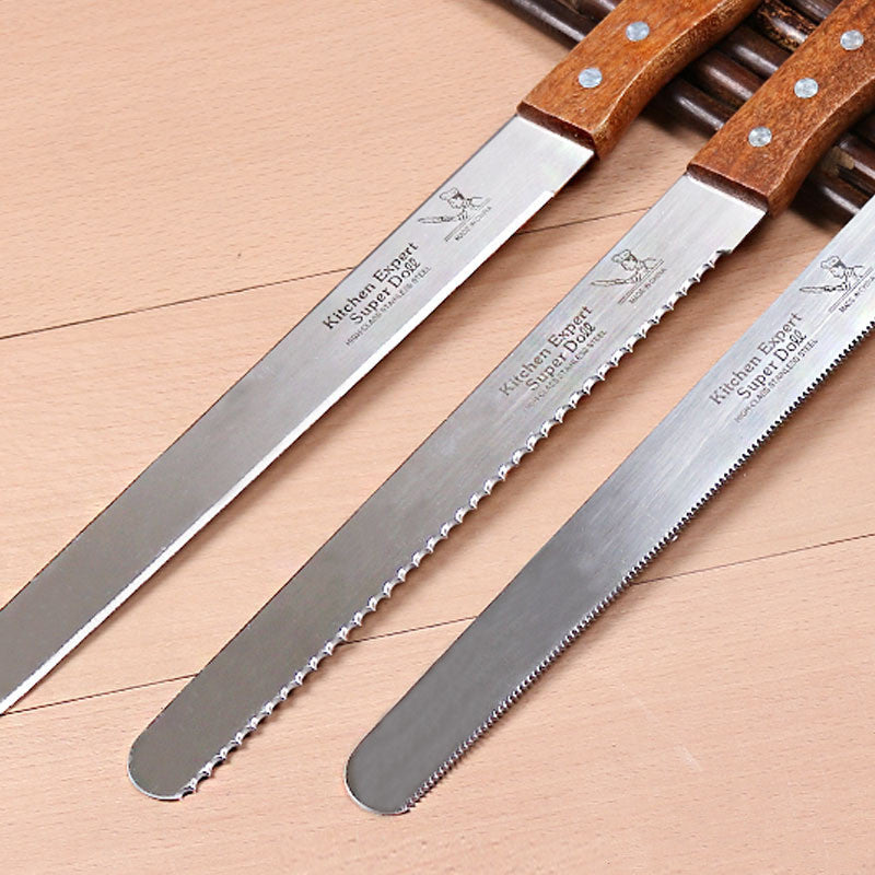 Layered Bread Slicer with Serrated Blade for Baking
