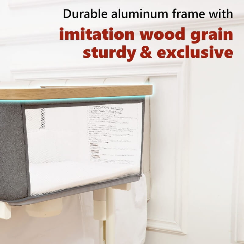 Portable & Adjustable Electric Baby Crib/ Baby Bassinet Bedside Sleeper 2 Rocking Motion With Storage