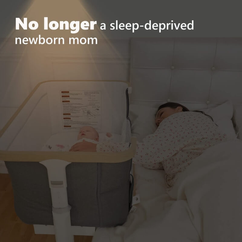 Portable & Adjustable Electric Baby Crib/ Baby Bassinet Bedside Sleeper 2 Rocking Motion With Storage