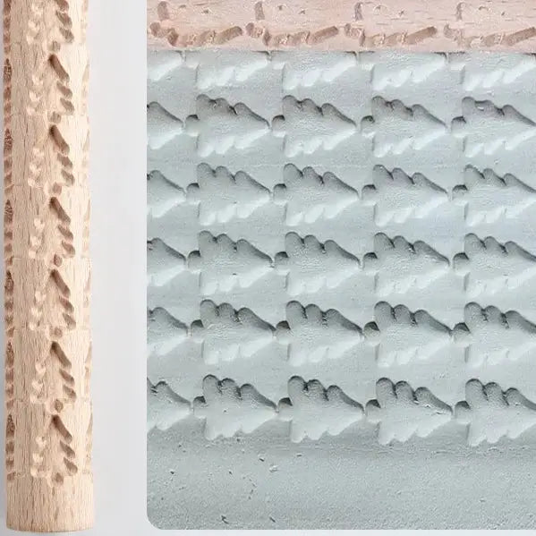 Embossed Wooden Rolling Pin for Clay & Pottery (different types available)