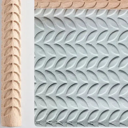 Embossed Wooden Rolling Pin for Clay & Pottery (different types available)