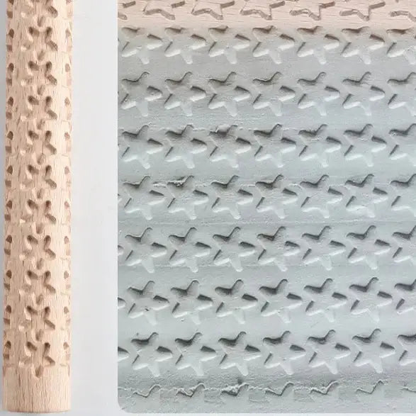 Embossed Wooden Rolling Pin for Clay & Pottery (different types available)