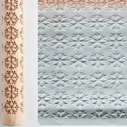 Embossed Wooden Rolling Pin for Clay & Pottery (different types available)