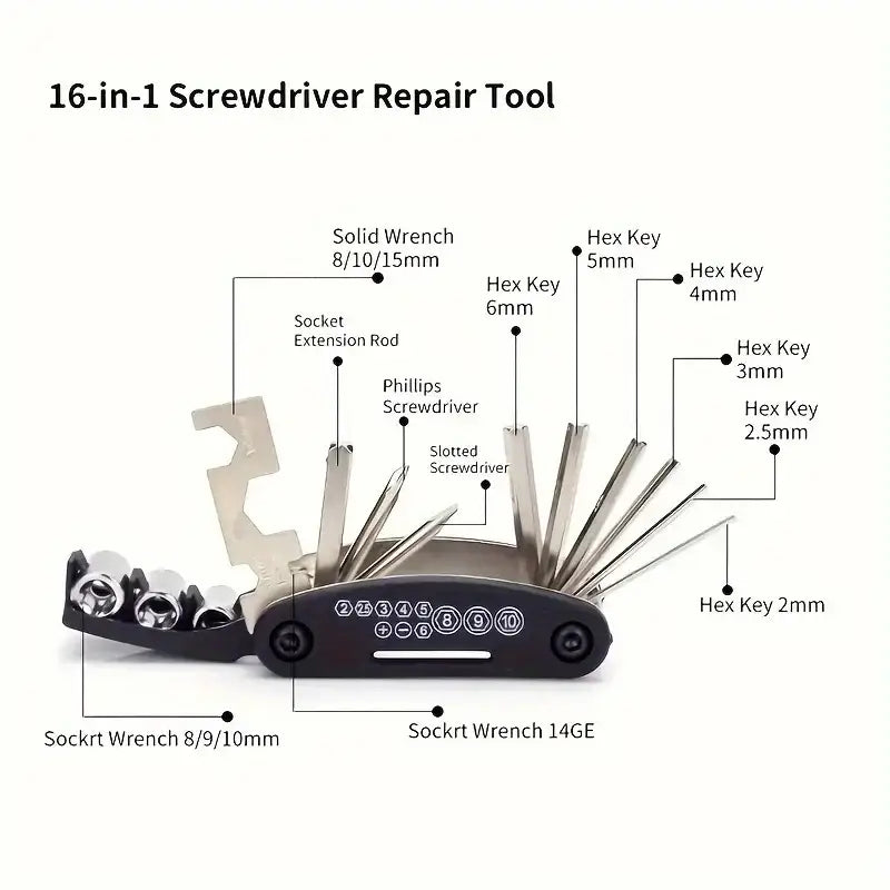 Emergency Bicycle Tyre Repair Kit with Glue-less Patches