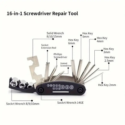 Emergency Bicycle Tyre Repair Kit with Glue-less Patches