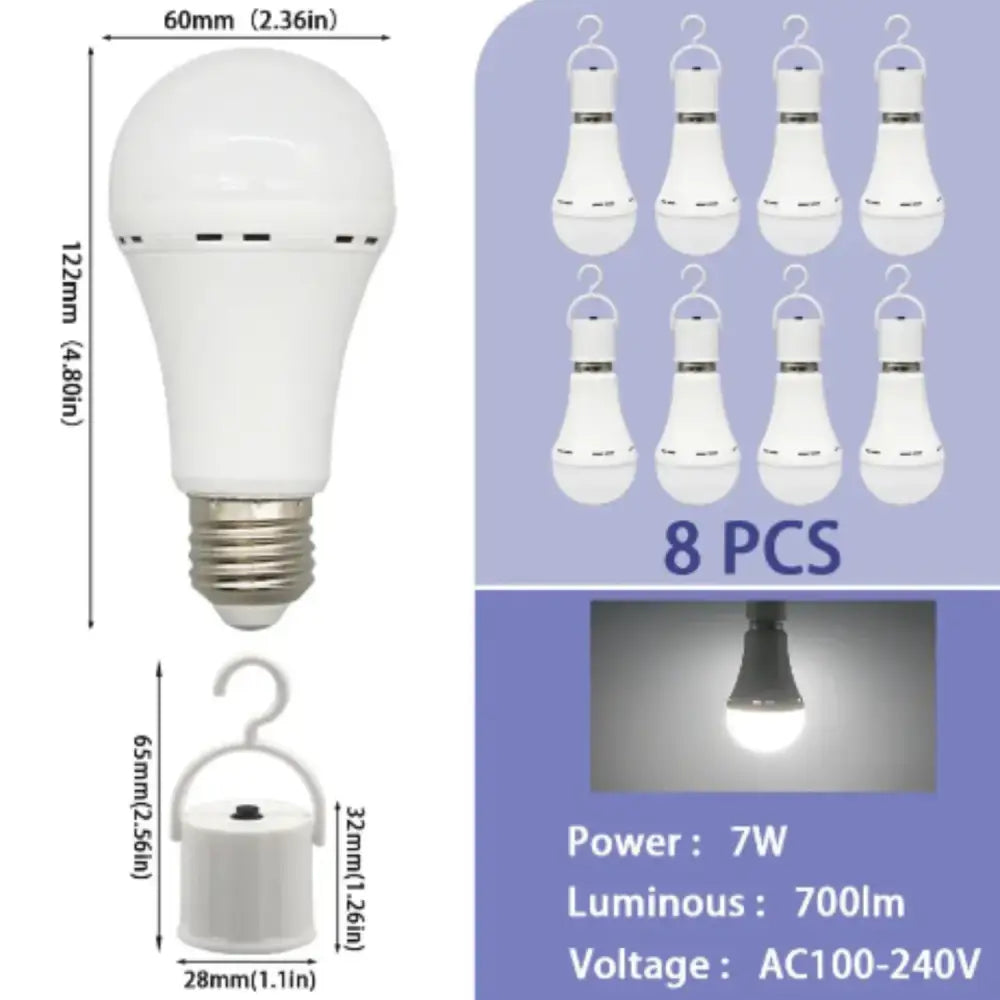 Emergency Light Bulb – Cool White, 1500mAh, 7W