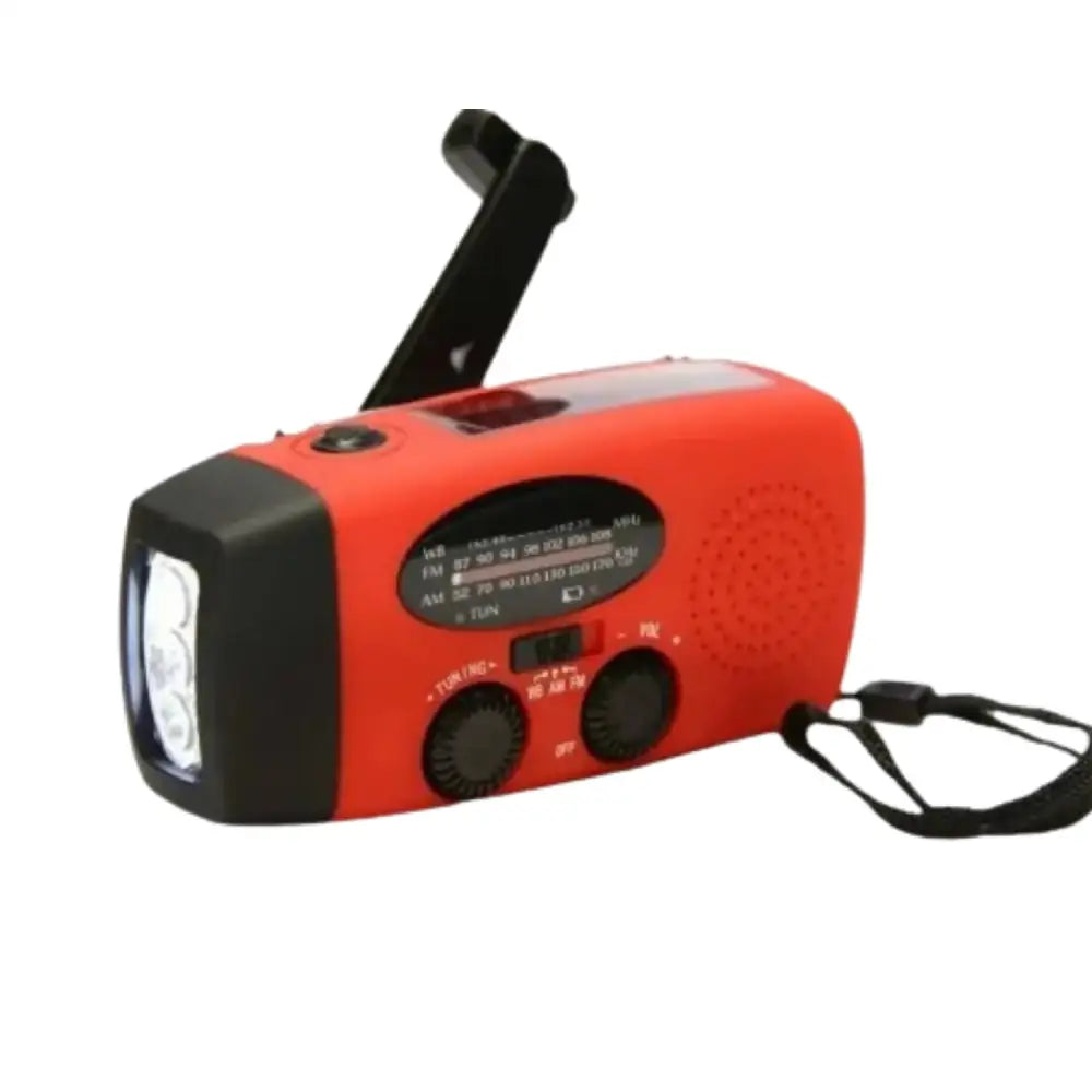 Emergency Solar Hand Crank Radio with Flashlight & Power Bank