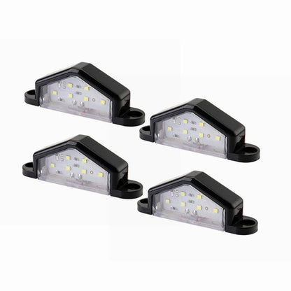 4X 6 LED License Number Plate Light Truck Caravan Trailer Lamp Rear/Front 10-30V