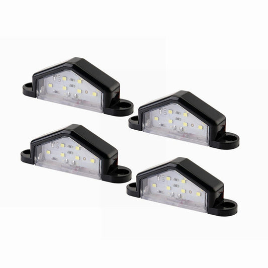 4X 6 LED License Number Plate Light Truck Caravan Trailer Lamp Rear/Front 10-30V