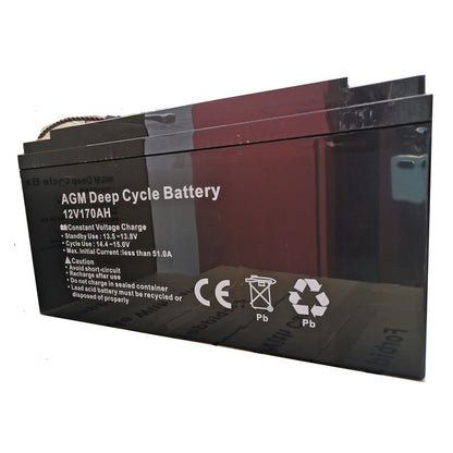 170AH AGM Battery 12V AMP Lead Acid SLA Deep Cycle Battery Dual Solar