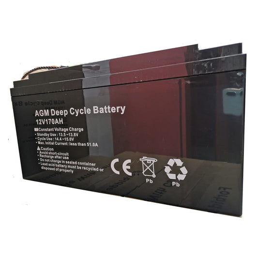 170AH AGM Battery 12V AMP Lead Acid SLA Deep Cycle Battery Dual Solar