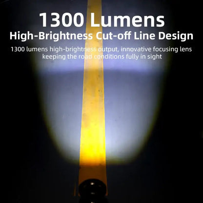 1300-Lumen Aluminum Waterproof Bicycle Headlight