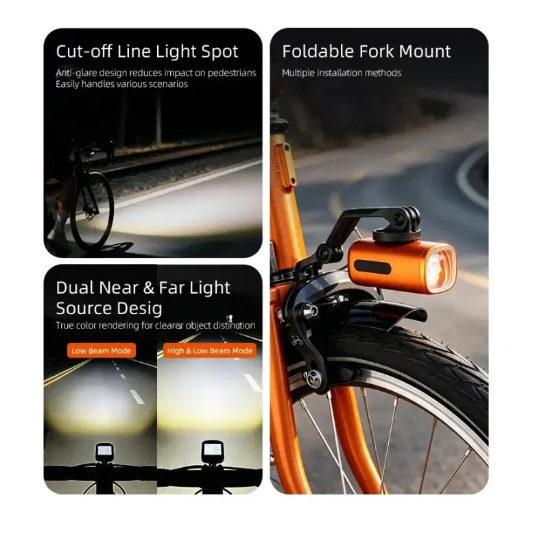 1300-Lumen Aluminum Waterproof Bicycle Headlight