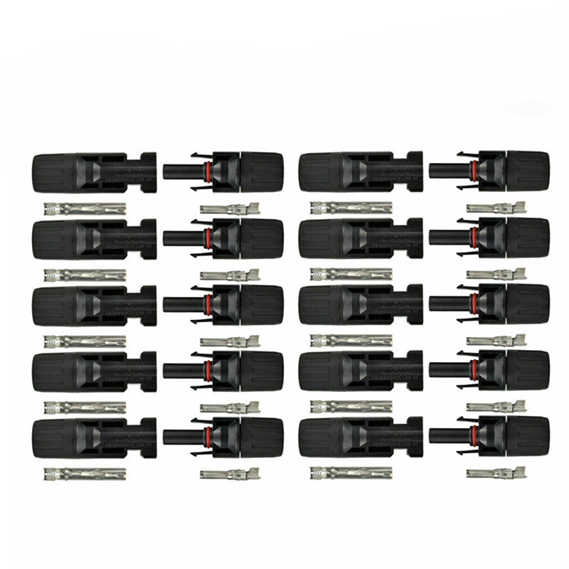 10 Pairs MC4 Connectors Solar Panel 30A Line Plug Socket Male &amp; Female PV IP67