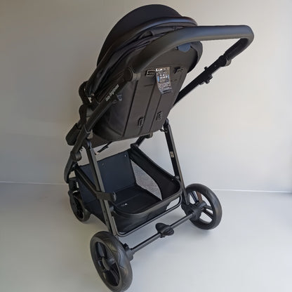 Newborn Pram – Palms 1+ Stroller with Bassinet and Car Seat (Black)