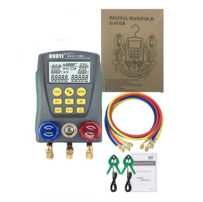 Digital Manifold Air Pressure Gauge Set
