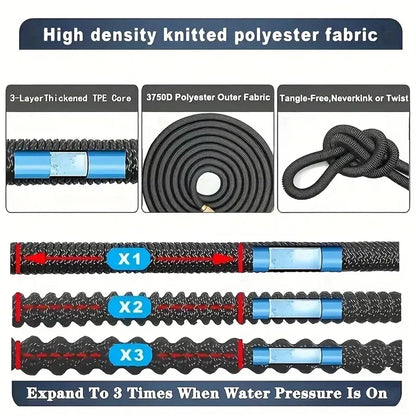 Expandable High-Pressure Garden Water Hose with 3/4" Bimetallic Joint (different sizes available)